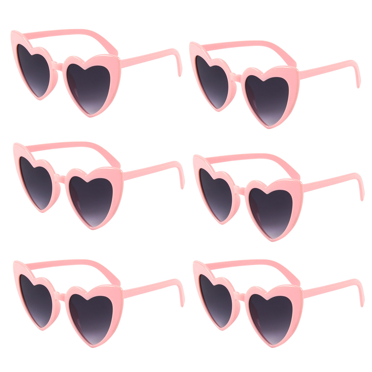 6/8 Stück Bachelorette Junggesellinnenabschied Weiß Rosa Sonnenbrille Herz Brille Braut zu sein Brautjungfer Hochzeit Brautparty Dekore: plum