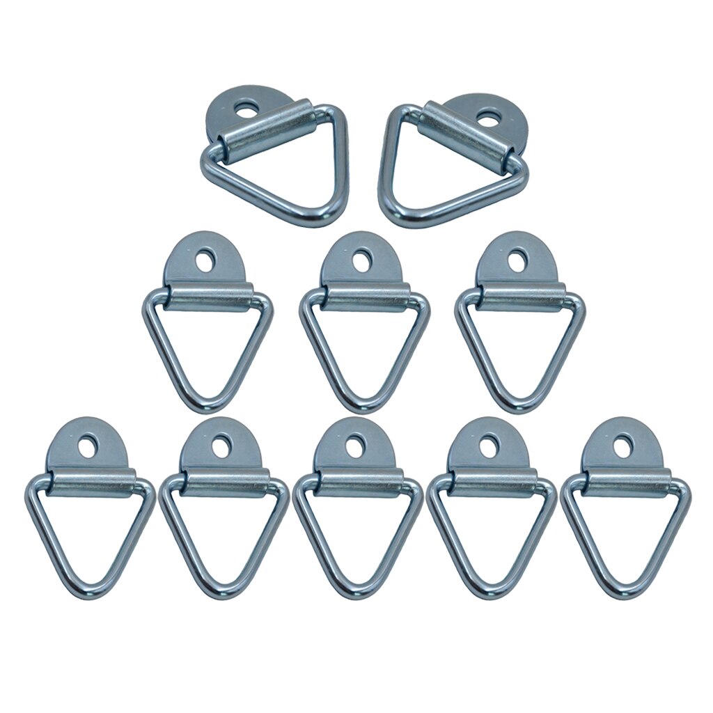 10x Lashing Rings D-Ring Tie Down Ring + Bolt-on Mounting Bracket Clip