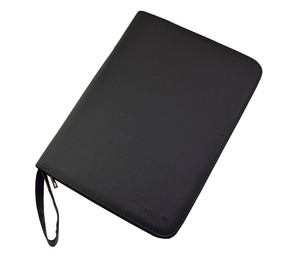 Stylo plume de /stylo à bille roulante étui à crayons disponible pour 48 stylos-porte-stylo en cuir noir/pochette