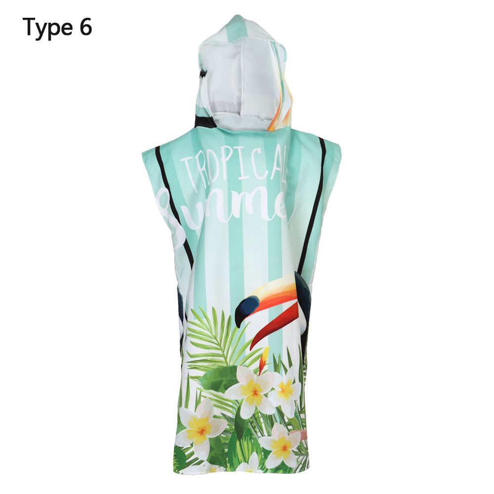Quick-Dry Surf Hooded Poncho Veranderende Robe Hooded Wetsuit Strand Veranderende Handdoek Voor Vrouwen Mannen Zwemmen Zwemmen Surfen Handdoek gewaad: Type 6