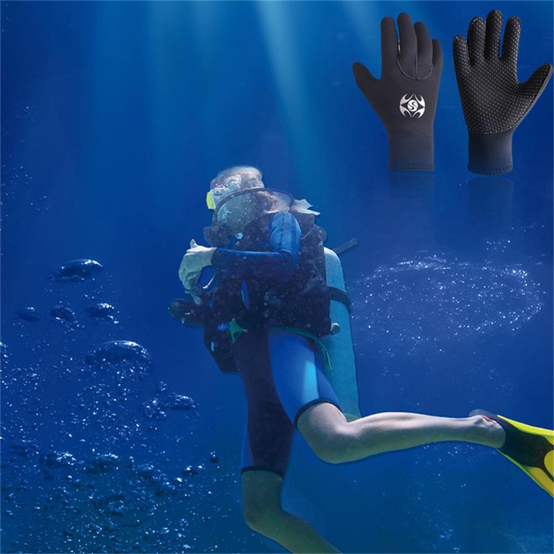 SLINX hombres mujeres 3mm neopreno buceo guantes snorkel pesca submarina windsurf navegación Anti-guantes para raspar