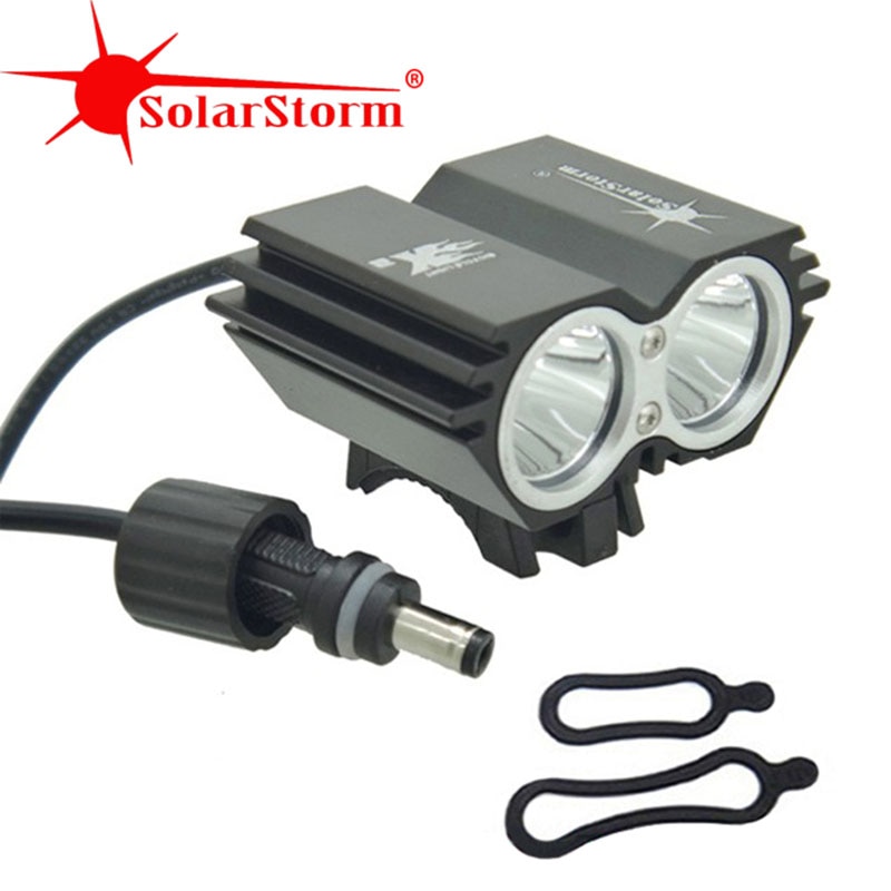 SolarStorm X2 5000 Lumen Fiets Licht Fiets lamp 2x XML t6 LED BicycleLight Bike koplamp + O ring (alleen koplamp)