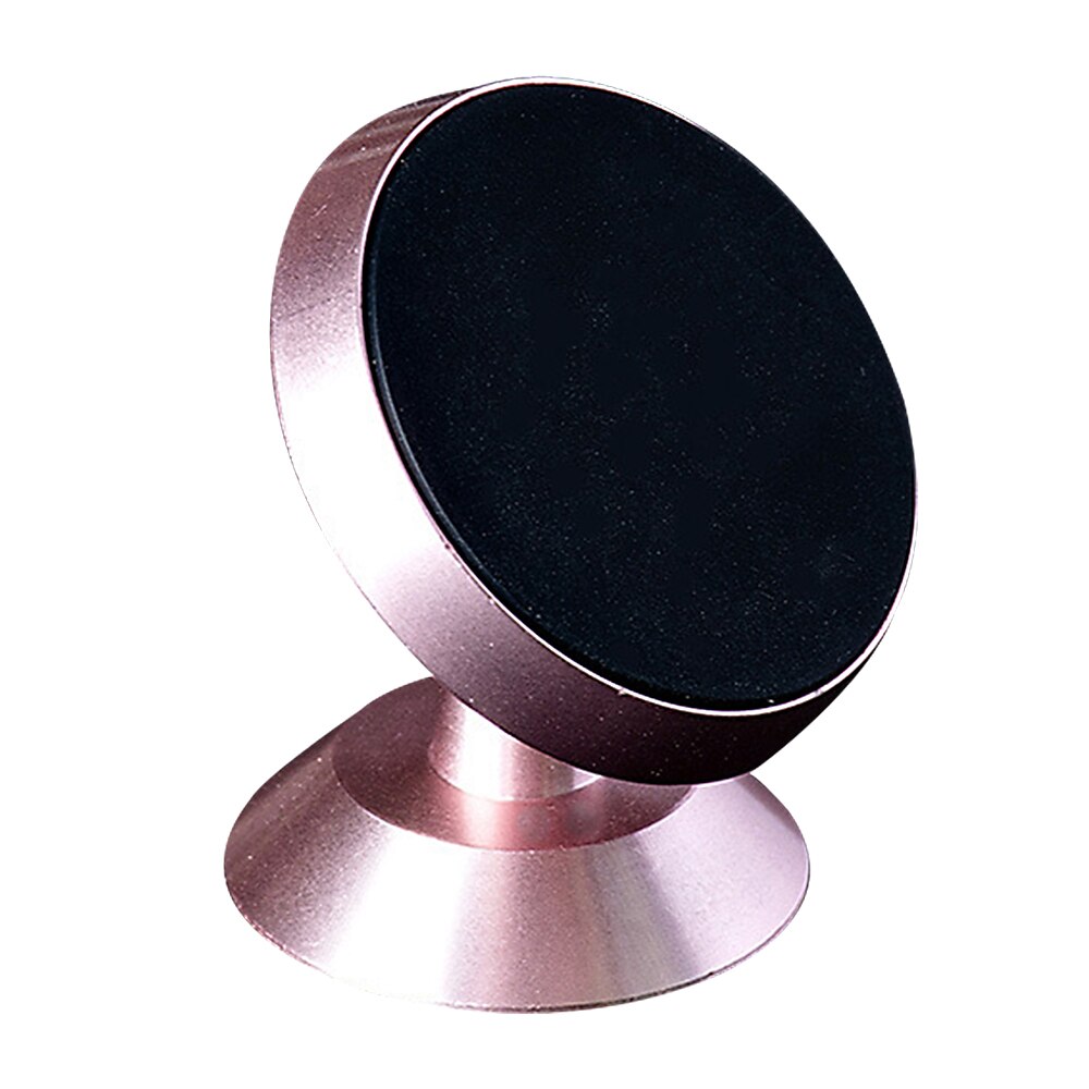 360 Degree Car Magnetic Mobile Phone Holder Mount Car Storage Rack Smartphone Stand Magnet Support Cell In Car GPS Universal: rose red