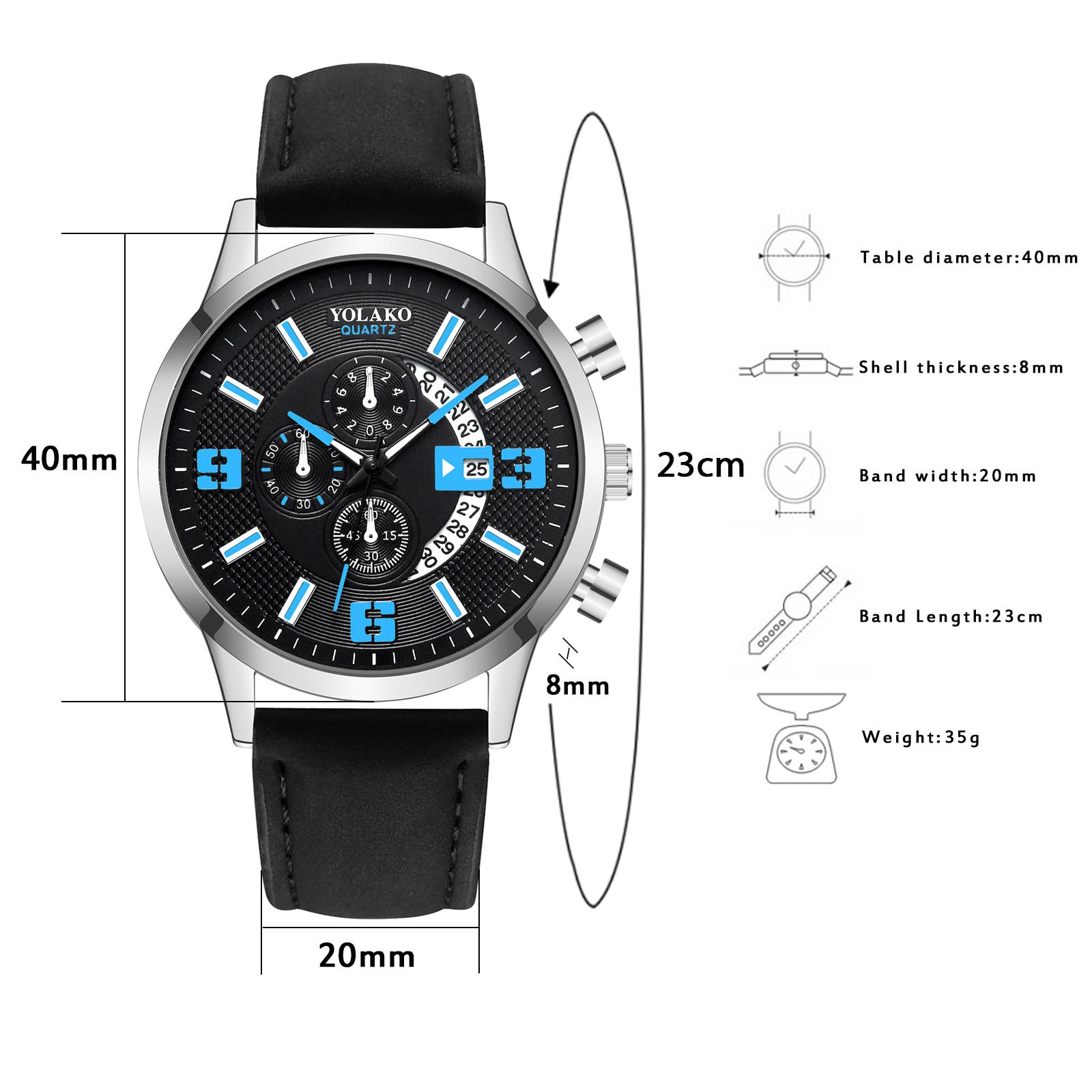 Trend Casual Mannen Quartz Horloge Stijlvolle Dial Horloges Klok Temperament Mannen Lederen Horloges Relogio Masculino