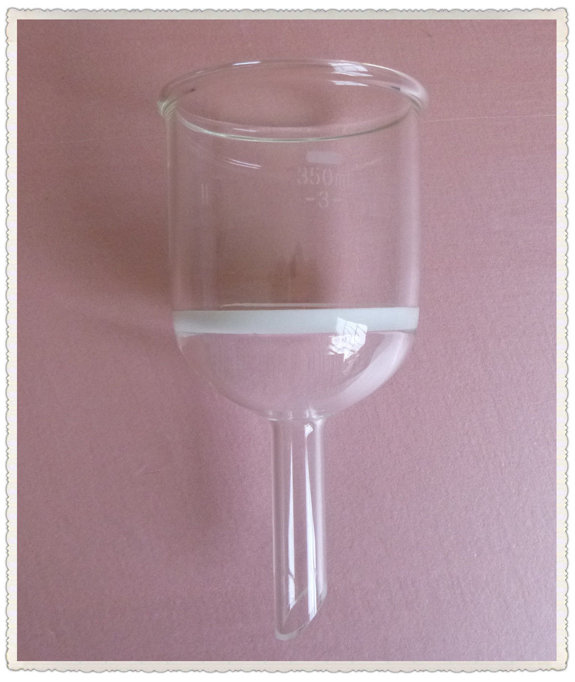 350ml,Glass Buchner Funnel,#3 Coarse Filter,Straight Tube,Chemistry GG17 Labware