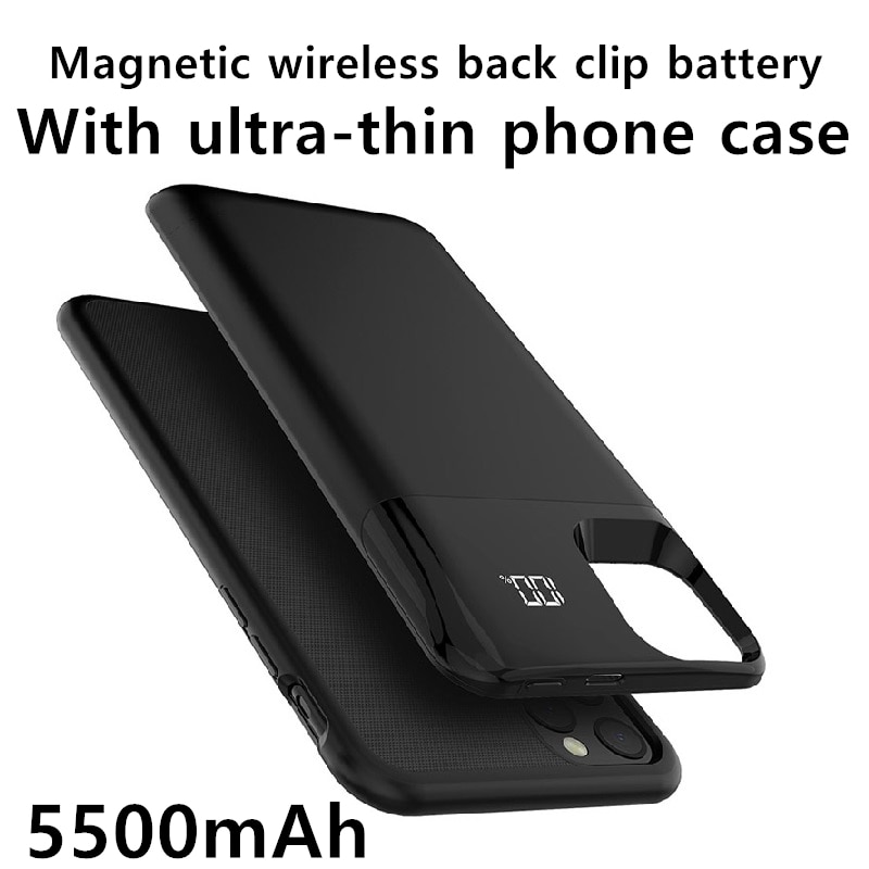 For Iphone X XS XR XS Max 11 11Pro 11 Pro Max Battery Case Power Separate Wireless Charging Battery Case Smart Digital Display