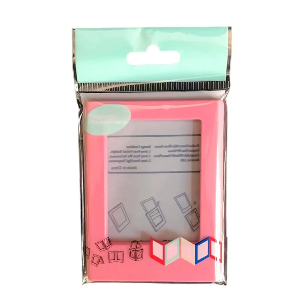 3-Inch Fotolijst Magneet Frame Voor Polaroid Foto Mini Acryl Magnetische Fotolijsten Transparant Acryl Display Stand: Rood