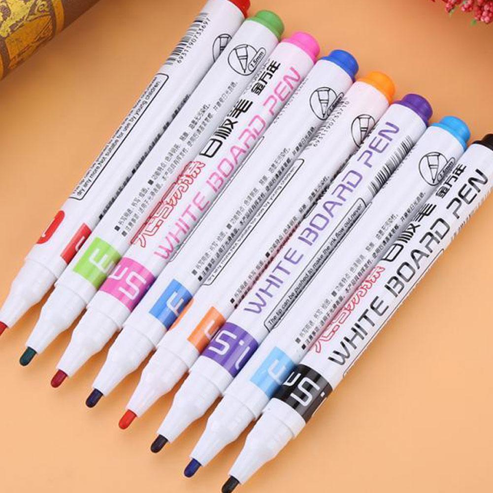 8 Stuks White Board Markers Gekleurde Niet Giftig Uitwisbare Whiteboard Marker Whiteboard Pen Voor Kinderen Graffiti Schilderij Tekening pen