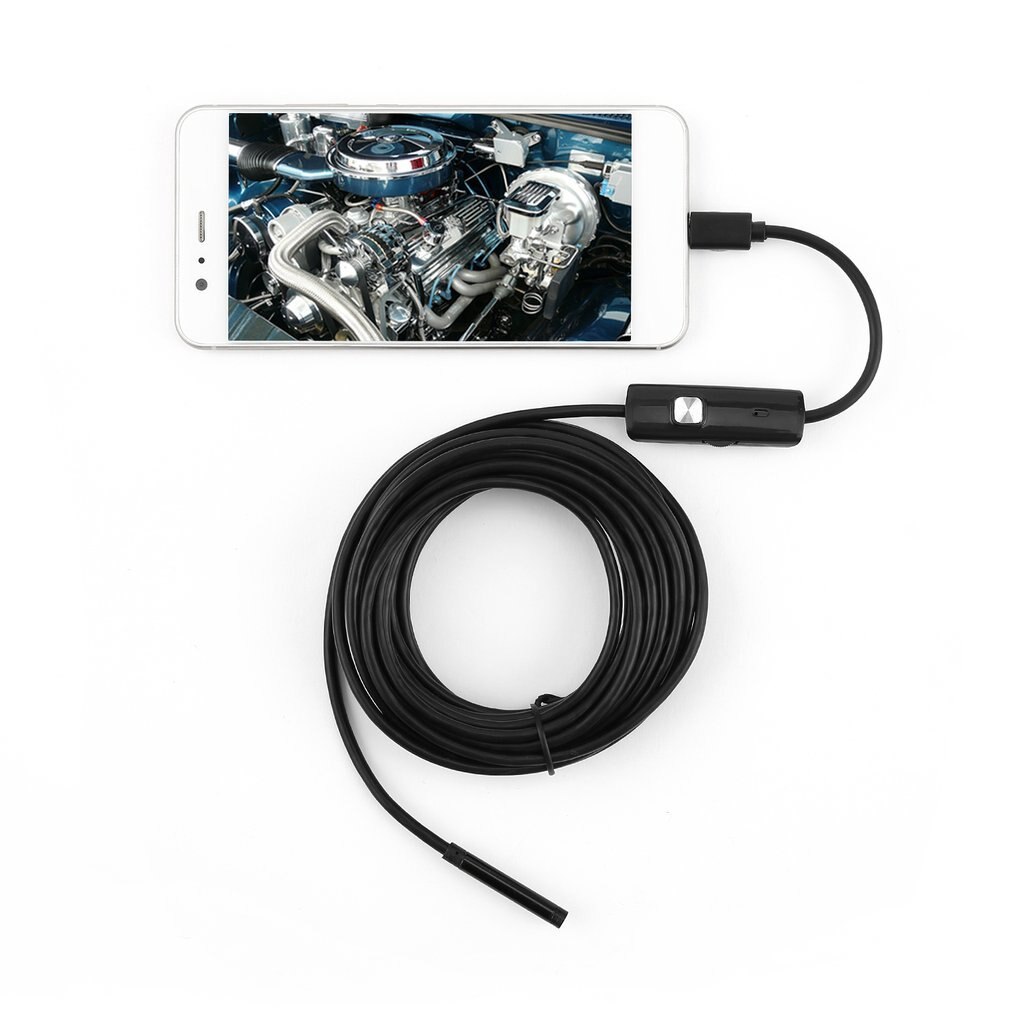 5.5mm Endoscope Camera HD USB Endoscope With 6 LED 1/1.5/2/3.5/5M Soft Cable Waterproof Inspection Borescope for Android PC