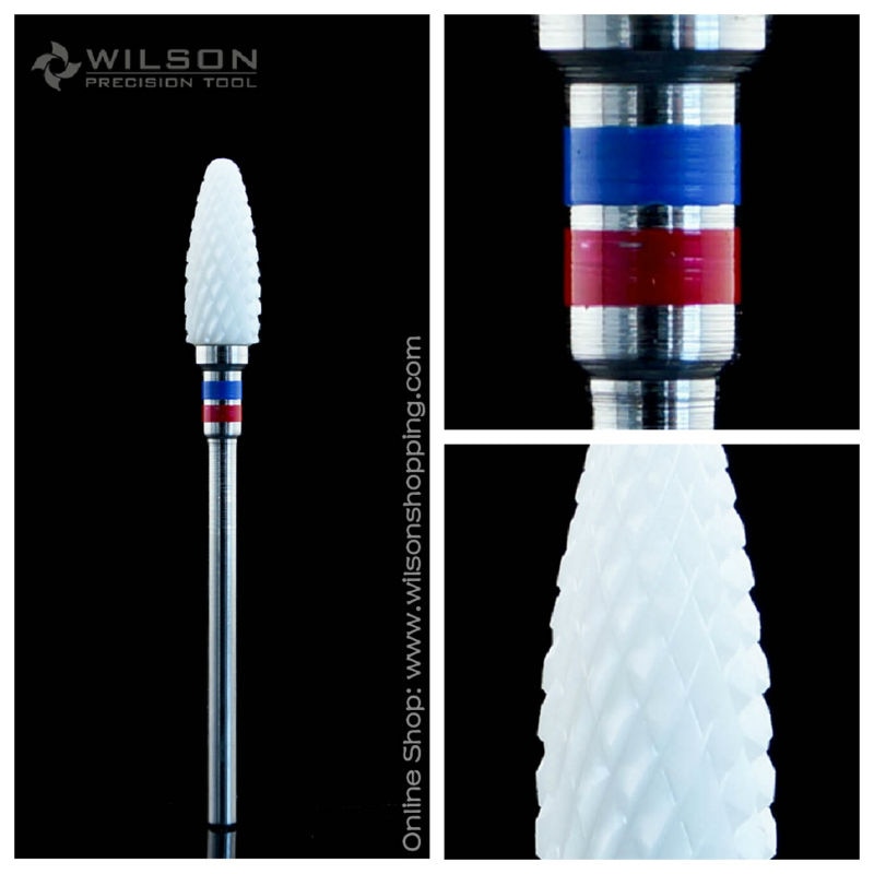 Bullet Vorm-Fine-Witte Keramische-(6400601) -WILSON Keramische Nail Boor & Zirconia Keramische Dental Burs