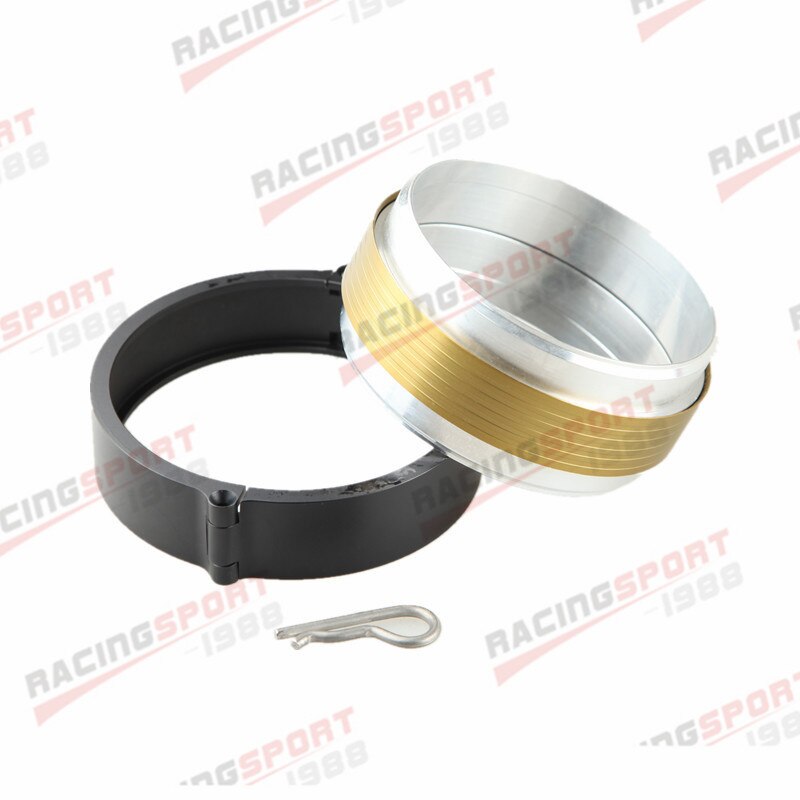 Universal 2.5" inch Turbo Clamshell Clamps Clamp Aluminum Alloy Black