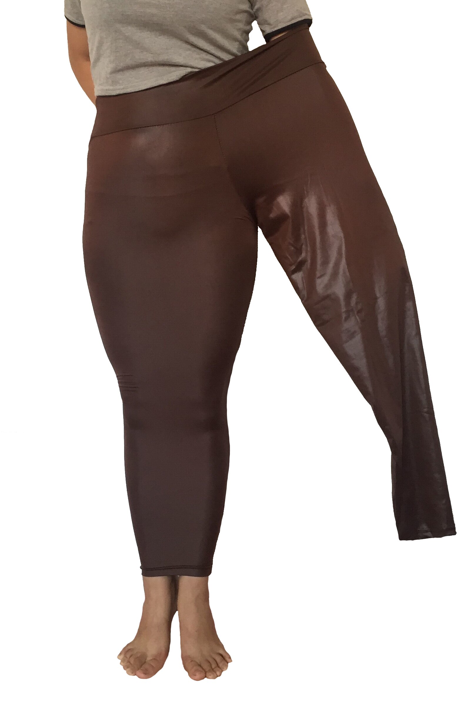 Byxor i skinnimitation med hög midja leggings feta mm stretch byxor i stor storlek 5xl stora byxor med botten