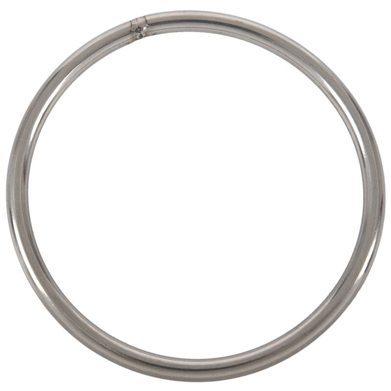 M6x100mm 304 Stainless Steel Welded Round Ring Silver Tone: Default Title