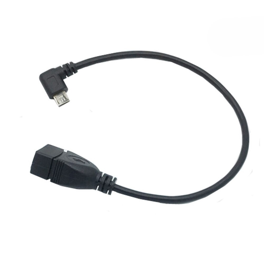 90 graders vinkel usb 2.0 a hun til mikro 5 ben usb b han retvinklet otg kort adapter kabel