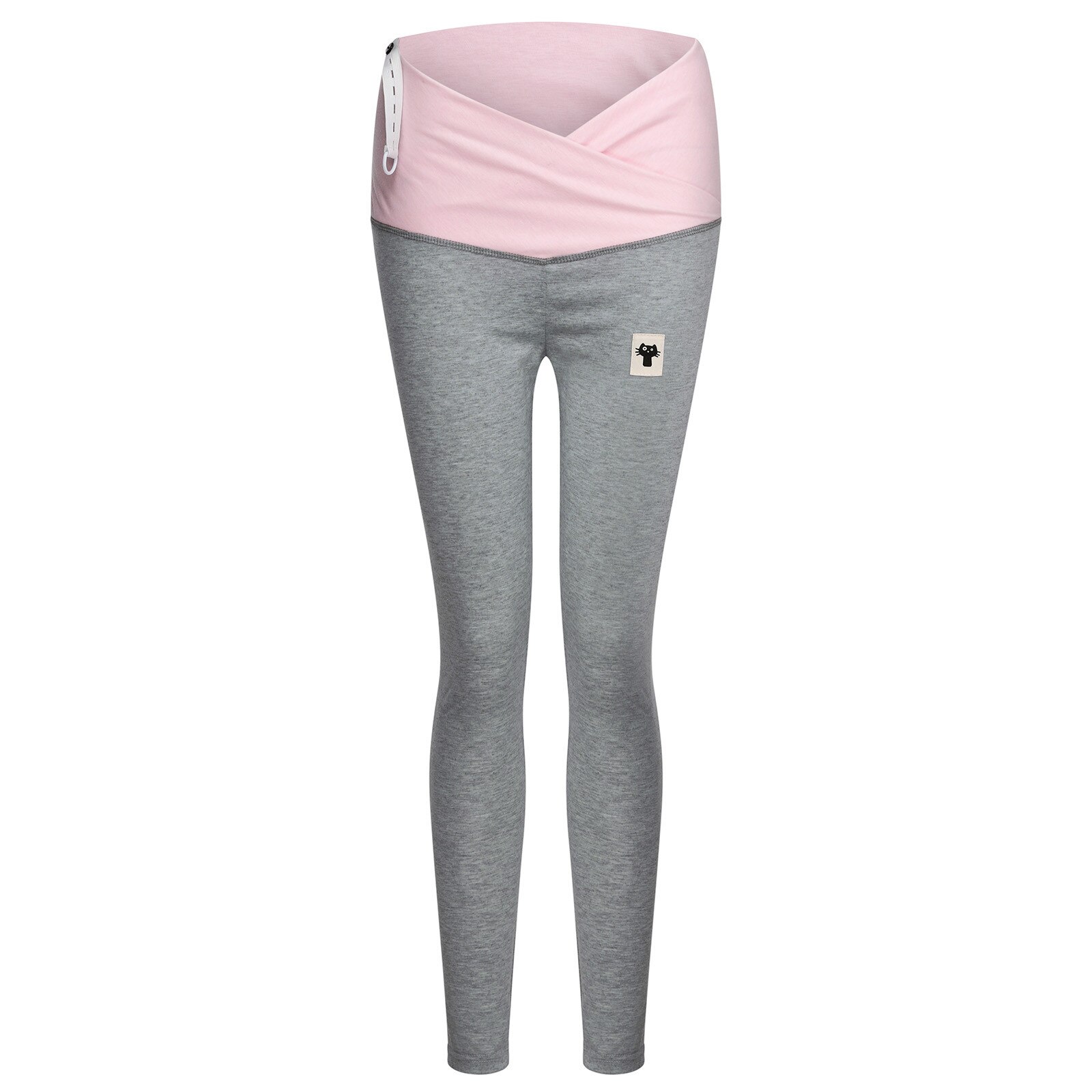 Women Pants Pregnancy Clothes Women's Solid Color With Cat Sign Comfortable Cat Loose Adjustable Maternity Pants For Ropa Mujer