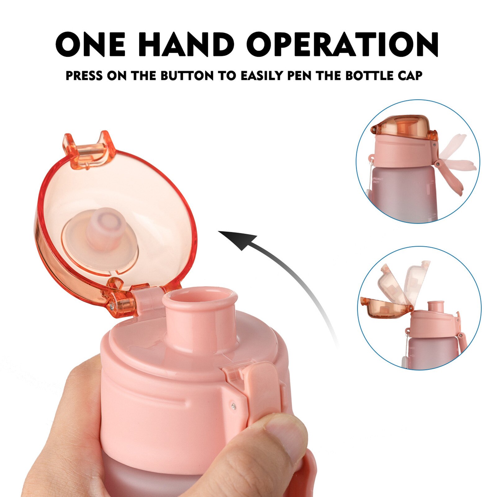 Fitness Sport Flasche innovativ Beweggründe 32 UNZEN Raum Tasse Kreative Farbverlauf Material Springenden Wasser Tasse Außen