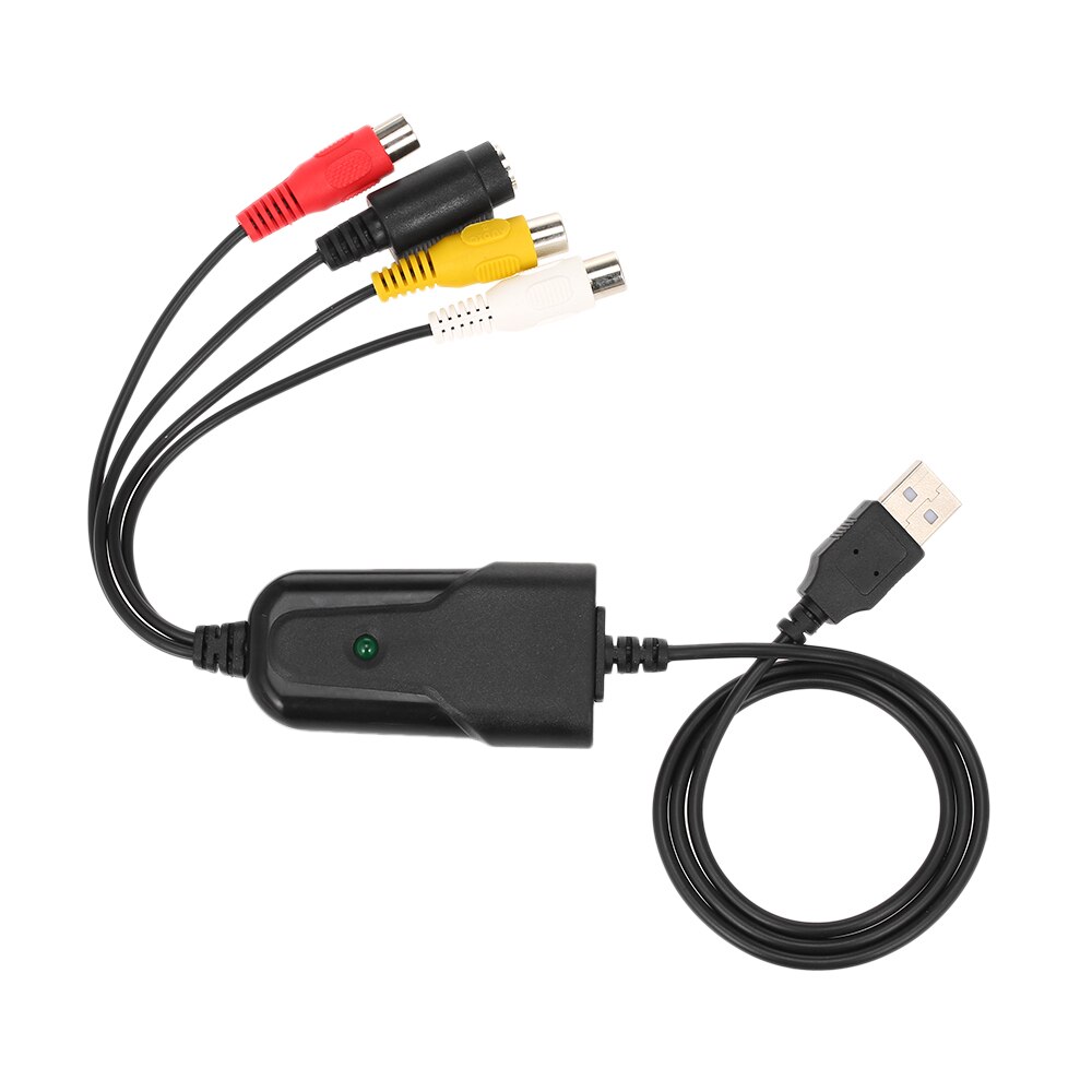 Portable USB 2.0 Video Audio Capture Video Converter Recorder Analog Video Audio to Digital Format for Computer Plug and Play