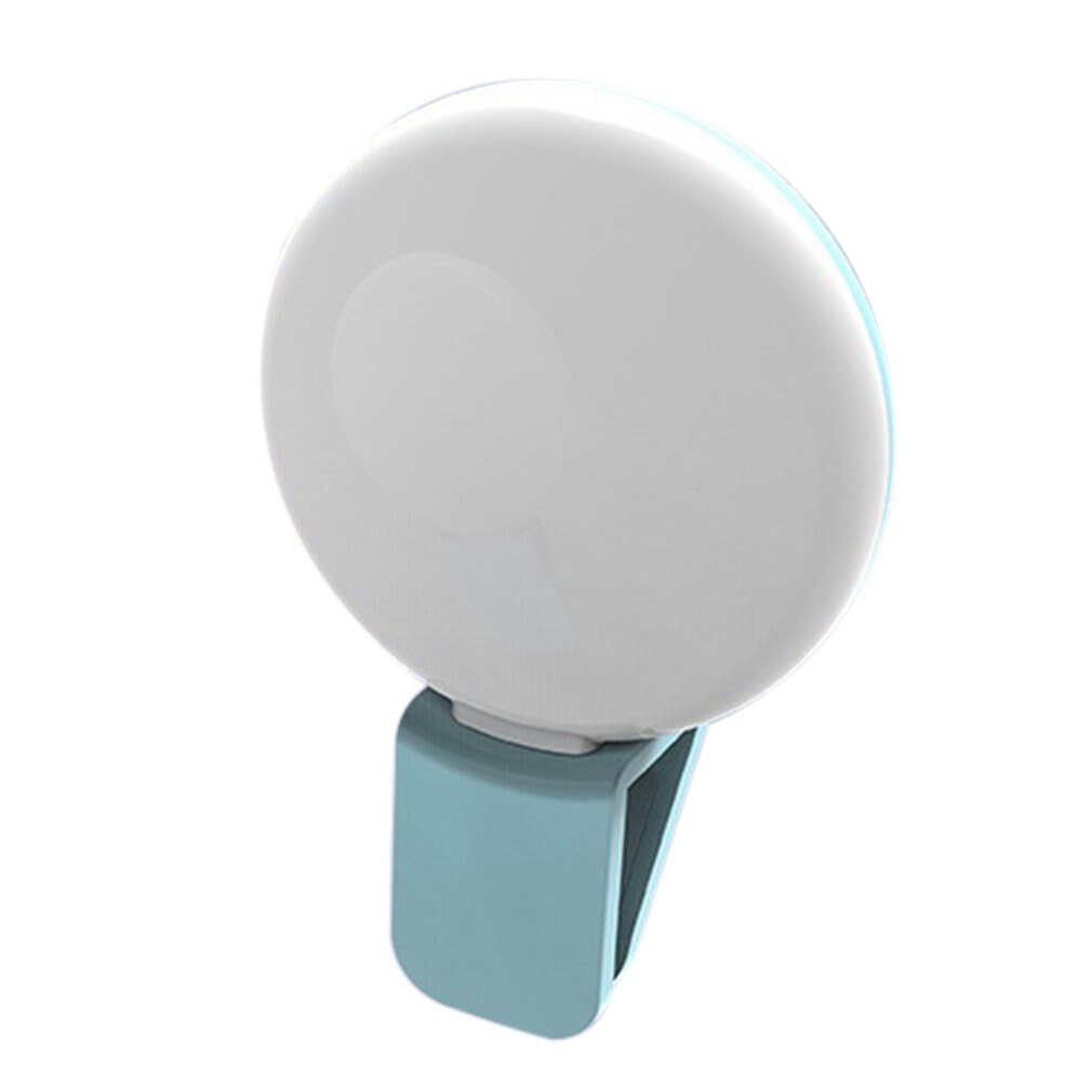 USB Charging 10 LED Flash Round Self-Timer Artifact Photography Fill Light Mini Charging LED External Beauty: blue