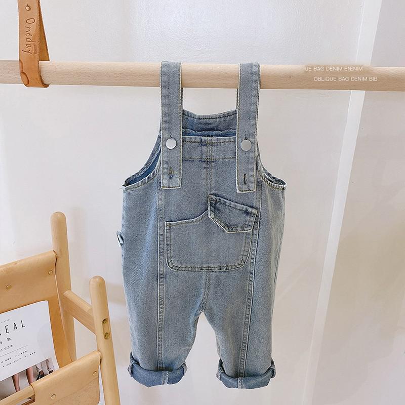 Kinderkleding Overalls Voor Kinderen Losse Jeans Jongens Leisure Broek Casual Baby Meisje Jumpsuits 1-6 Jaar oude Kinderen Broek: 4T