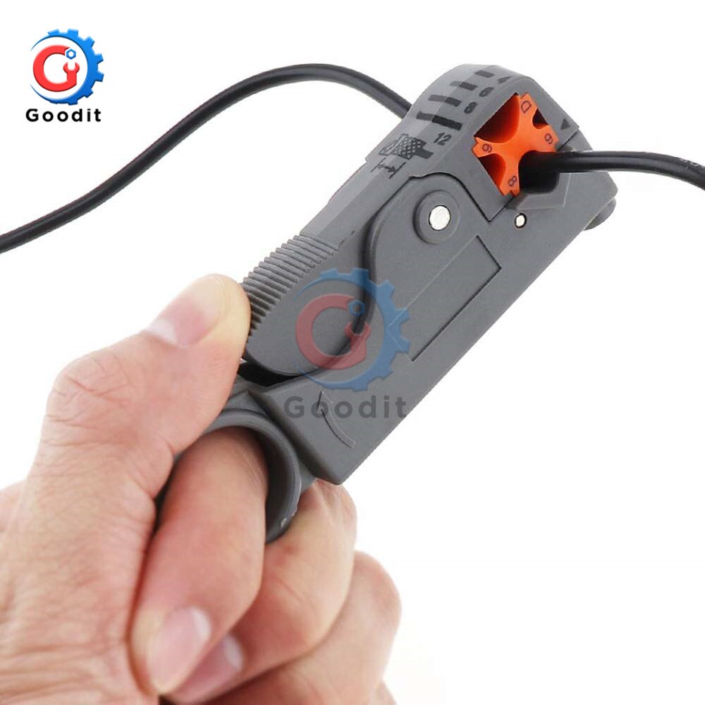 1Pc Coaxial Cable Stripper Multi Tool Cable Stripper Adjustable Double Blades RG6/59 Wire Stripper Automatic Cable Cutter Pliers