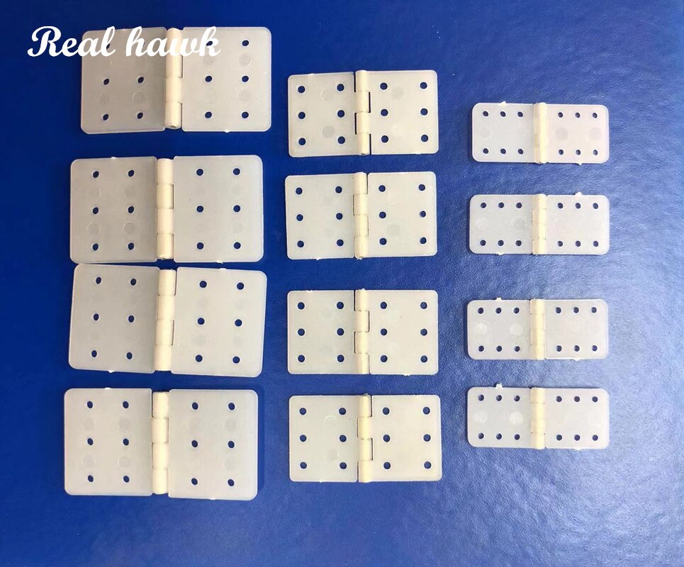 10 Uds. De bisagra de nailon con fijación W12xL24mm/W16xL29mm/W20xL36mm para partes de aviones RC, reemplazo de aeromodelismo,