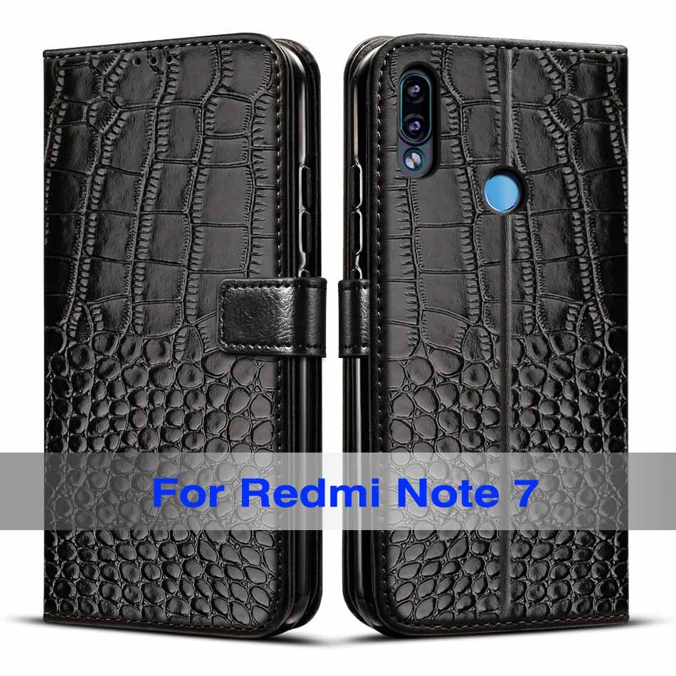 Capa de silicone para xiaomi redmi nota 7 caso de silicone de couro da aleta para xiaomi redmi nota 7 note7 capa de telefone abundante coque: Black