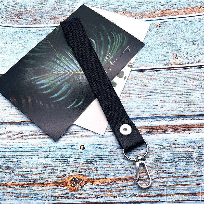 10pcs/lot Short Colorful Hand Wrist Lanyard neck Strap For Mp3 4 USB Flash Drive Keychain ID Badge Holder Mobile Phone Lanyard: black 10pcs