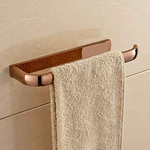 Håndkle ring håndklestativ toalett håndkleholder holder massiv messing svart / krom / gull / rosa gylden / antikk baderomsutstyr: Rose gull