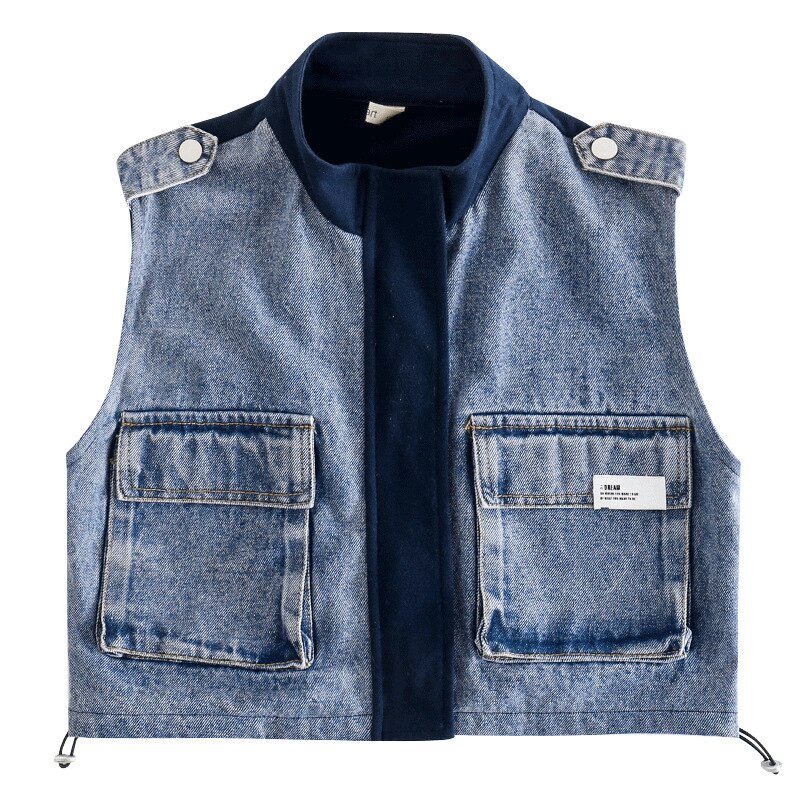 ¡Novedad de Otoño de ! Chaqueta de punto para niños, chaleco sin mangas, chaleco vaquero mediano y grande para niños, chaleco para niños