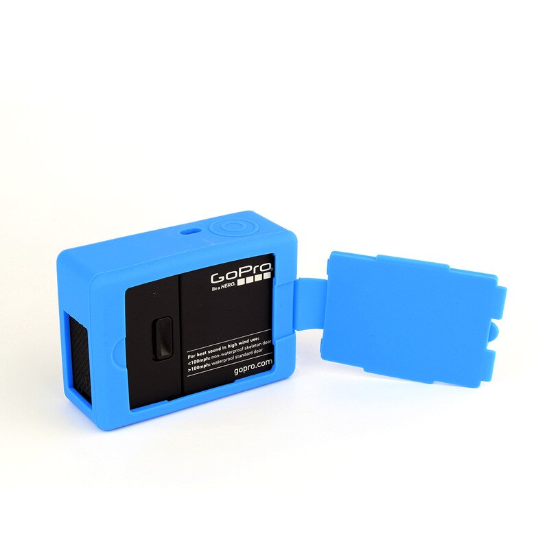 För gopro tillbehör skyddsfodral mjukt gummi silikon silica ge protector hölje bakdörr för go pro hero 3+ 4