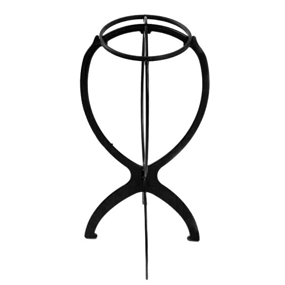 Einstellbare Perücke Steht Kunststoff halten Stehenden Falten Stabile Salon Praxis Tragbare Perücke Haar Kopf Hütte Kappe Anzeige Ständer Werkzeuge: schwarz