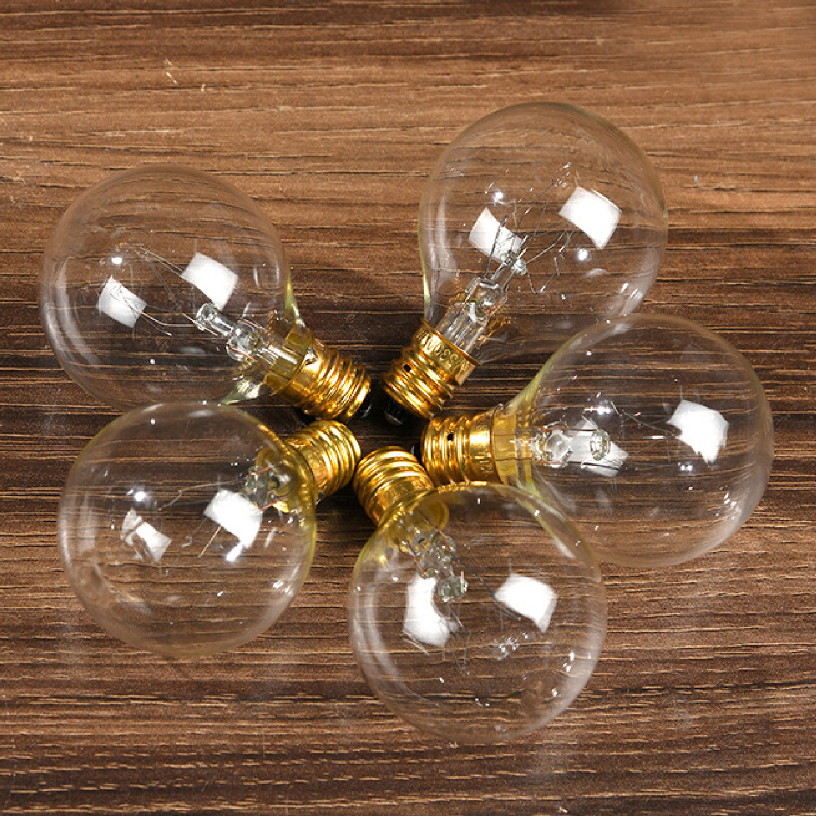 25 pièces ampoules de remplacement G40 ampoule en tungstène lampe 7W 220-240V clair Globe ampoule E12 Base ampoules pour intérieur extérieur Patio
