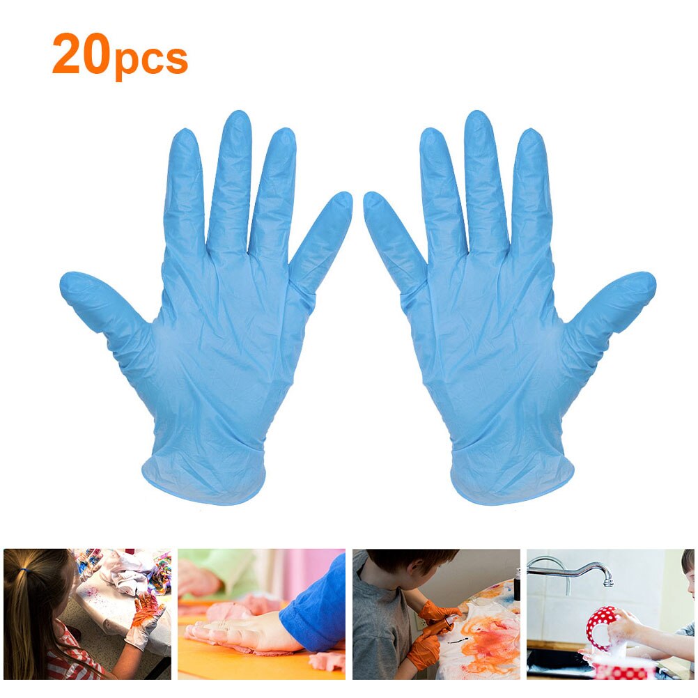 20PCS guanti monouso per bambini guanti elastici in lattice lavori domestici pulizia sicurezza guanti protettivi sanitari