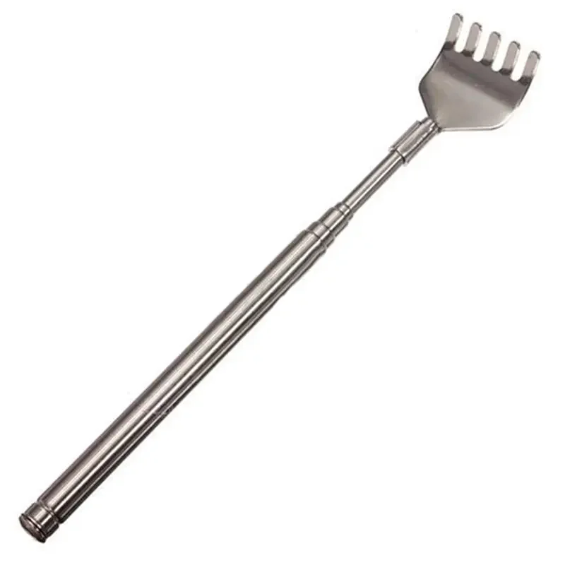 Práctico y práctico, portátil, ajustable, de acero inoxidable, Clip para bolígrafo, rascador de espalda, bolsillo telescópico, Kit de masaje para rascar, herramienta Manual