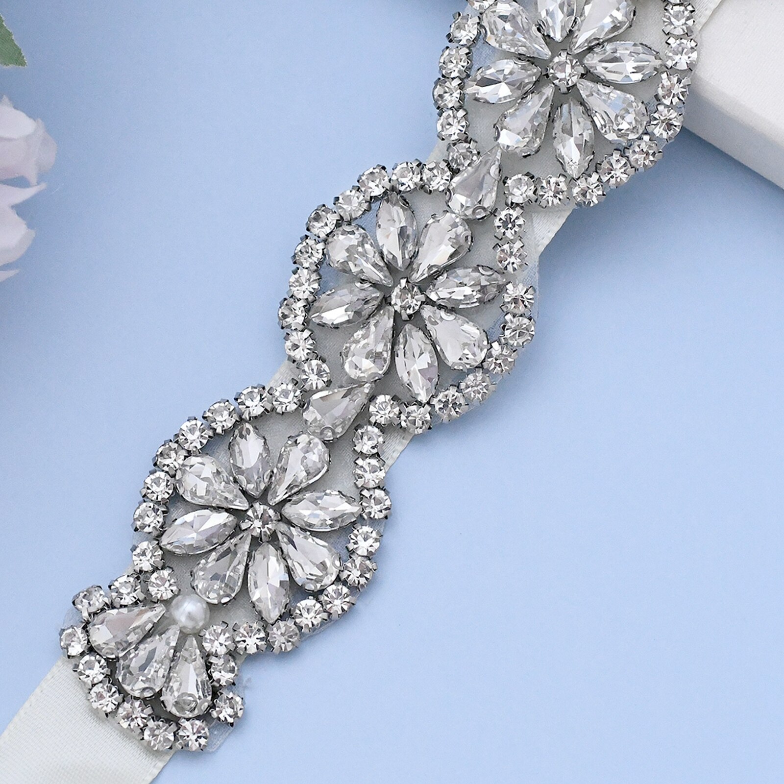 Cinturón de boda brillante, faja nupcial plateada, cinturones con cuentas de cristal, vestidos de noche, apliques de diamantes de imitación, vestidos de novia, fajas, cinturón brillante