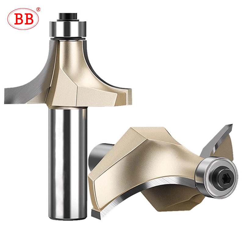 BB Corner Rounding Router Bit Concave Milling Cutter with Parallel Shank 1/2 1/4 Inch Woodworking Tool Round Edge Trimmer