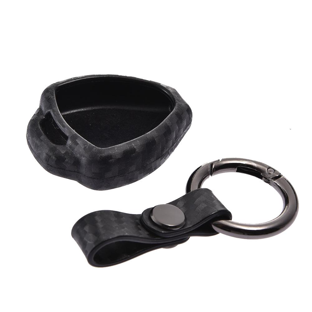 Autosleuteltas siliconen autosleutelhoes koolstofvezelpatroon sleutelhoes voor toyota camry reiz sleutelbeveiligingsaccessoires