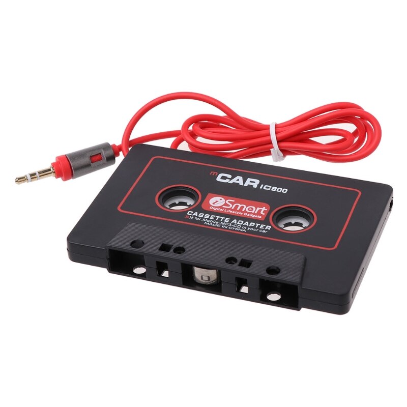 Convertisseur d'adaptateur de Cassette AUX de voiture 3.5mm pour lecteur de voiture MP3 taupe