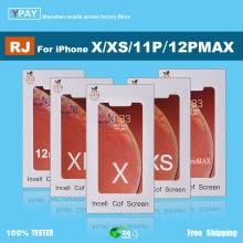 RJ Screen For iPhone X Xs Max 11 12 LCD Display Touch Screen Digitizer Assembly No Dead Pixel Replacement Parts True tone