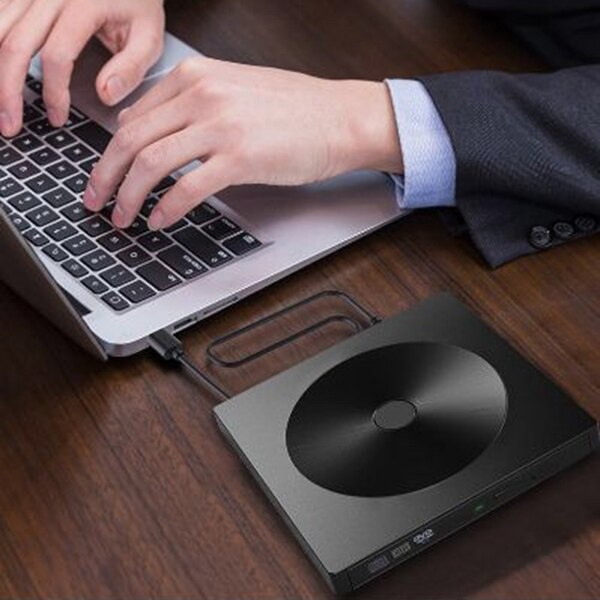 Externe CD DVD Stick, typ C USB 3,0 Tragbare Externe CD DVD Laufwerk Brenner Kompatibel mit Mac/Windows Optische Laufwerk CD DVD-RW W