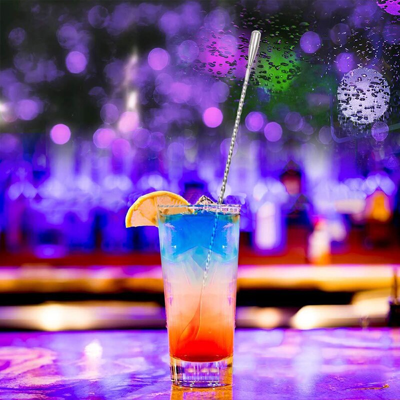 Stir Spoon Stainless Steel Mixing Cocktail Spoon Spiral Pattern Tools Bar Teadrop Spoon 30/40/50cm Bar Tool