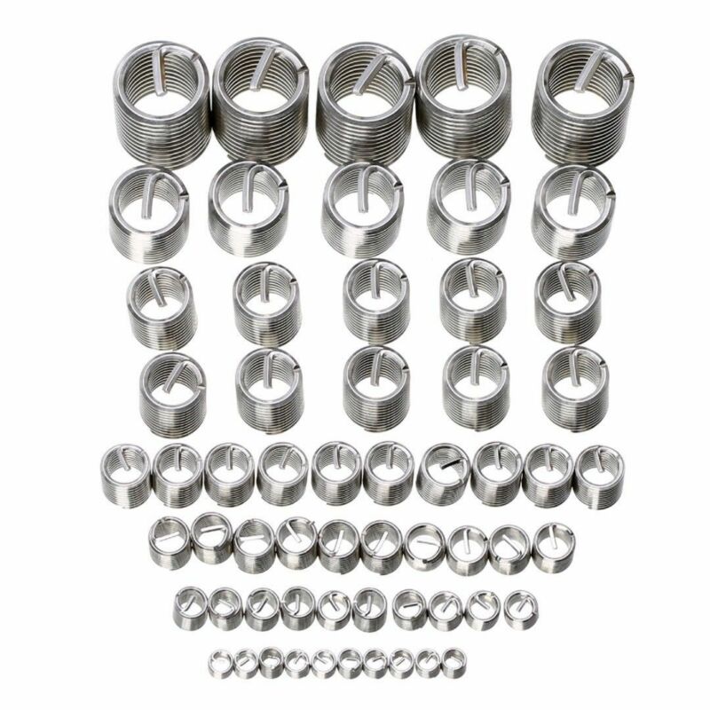 60pcs/set Silver Stainless Steel Thread Repair Insert Kit M3 M4 M5 M6 M8 M10 M12