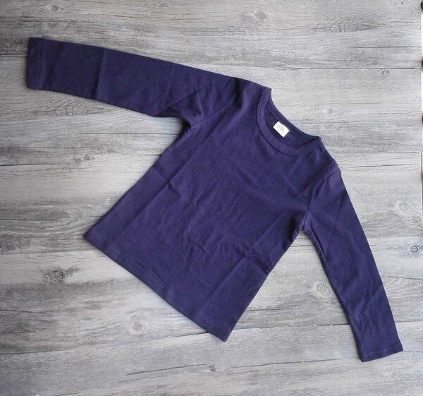 coton filles hauts enfants printemps automne vêtements enfants t-shirts pour bébé garçons à manches longues t-shirts solide noir blanc: blue / 4T