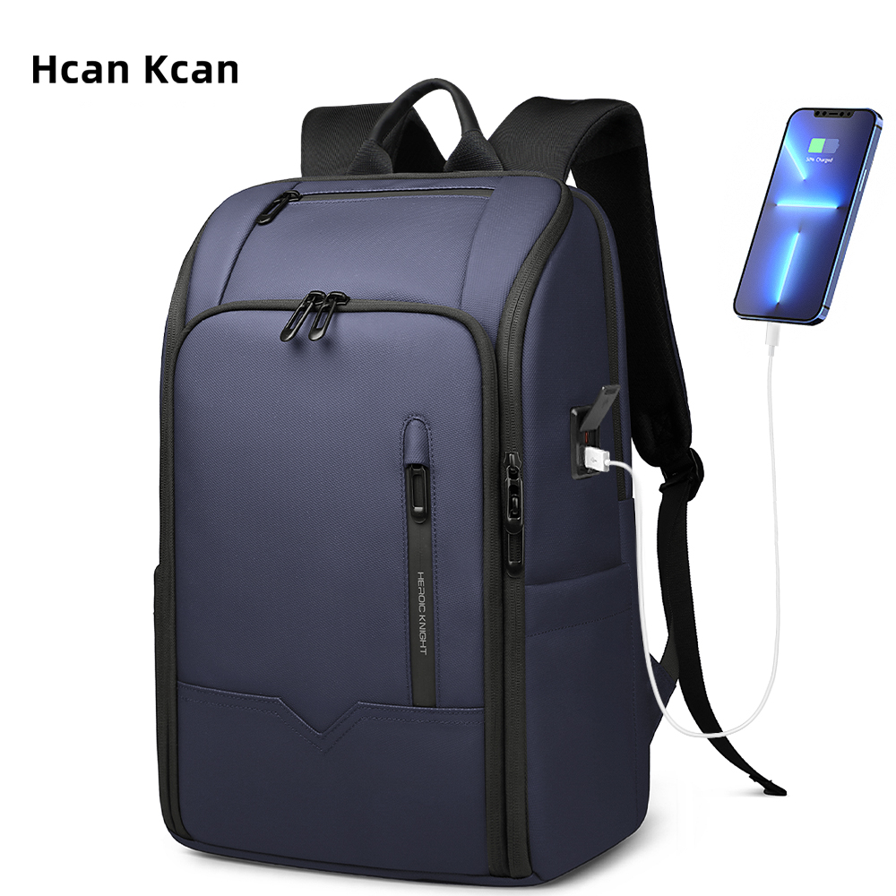 HcanKcan Men's Business Backpack Waterproof 15.6 inch Laptop Bag For Men Travel Spacious Backpack Commuting Work School Daypack