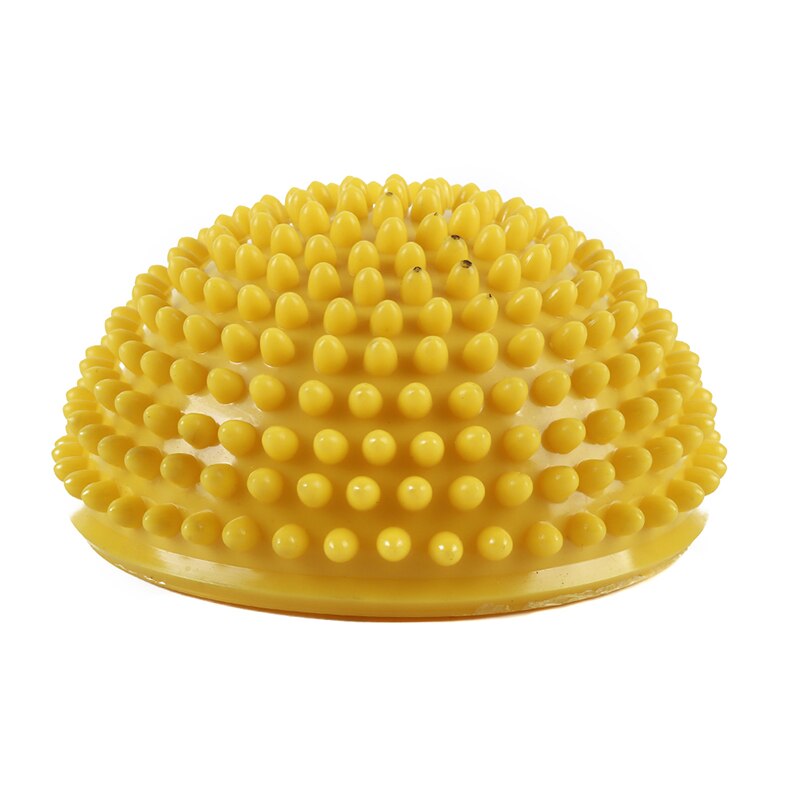 Børn massage balance bold børn halvkugle springbræt durian spiky sensorisk integration balance legetøj: Gul