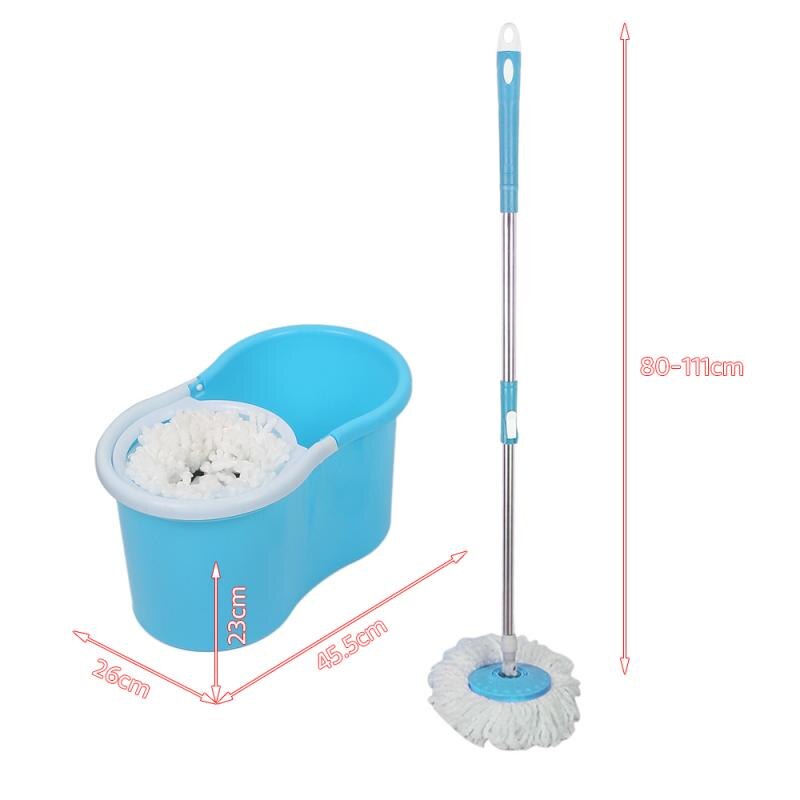 Fregonas de limpieza manual, Cubo de escoba giratorio, limpiador de suelo de cocina para el hogar, extraíble con cubo, herramientas de limpieza para el hogar, HWC: 1pc blue
