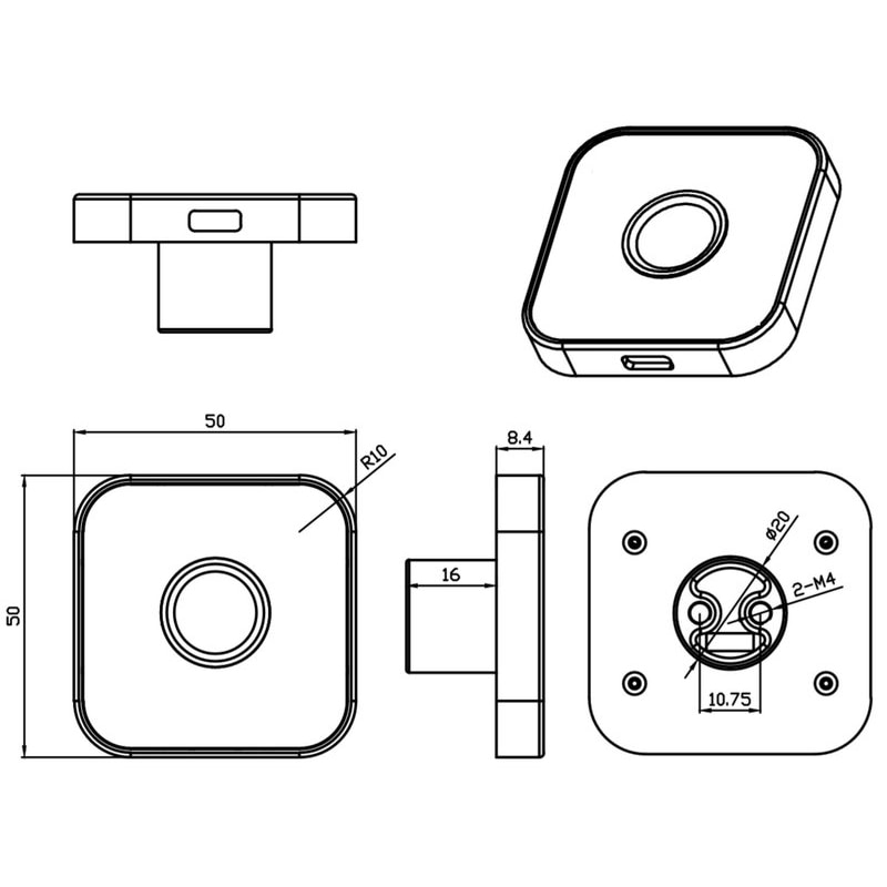 R502-AW DC3.3V Ring LED Zinc Alloy Enclosure Easy ... – Grandado