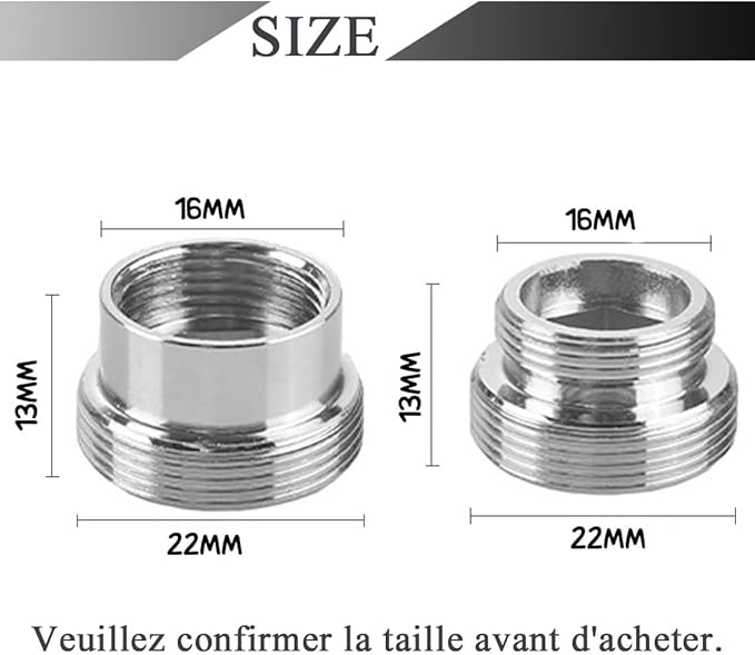 16 18 20 22 24mm G3/4 G1/2 To M22 Connectors Kitchen Aerator Bubbler Water Purifier Adapter Faucet Extend Length Adapters