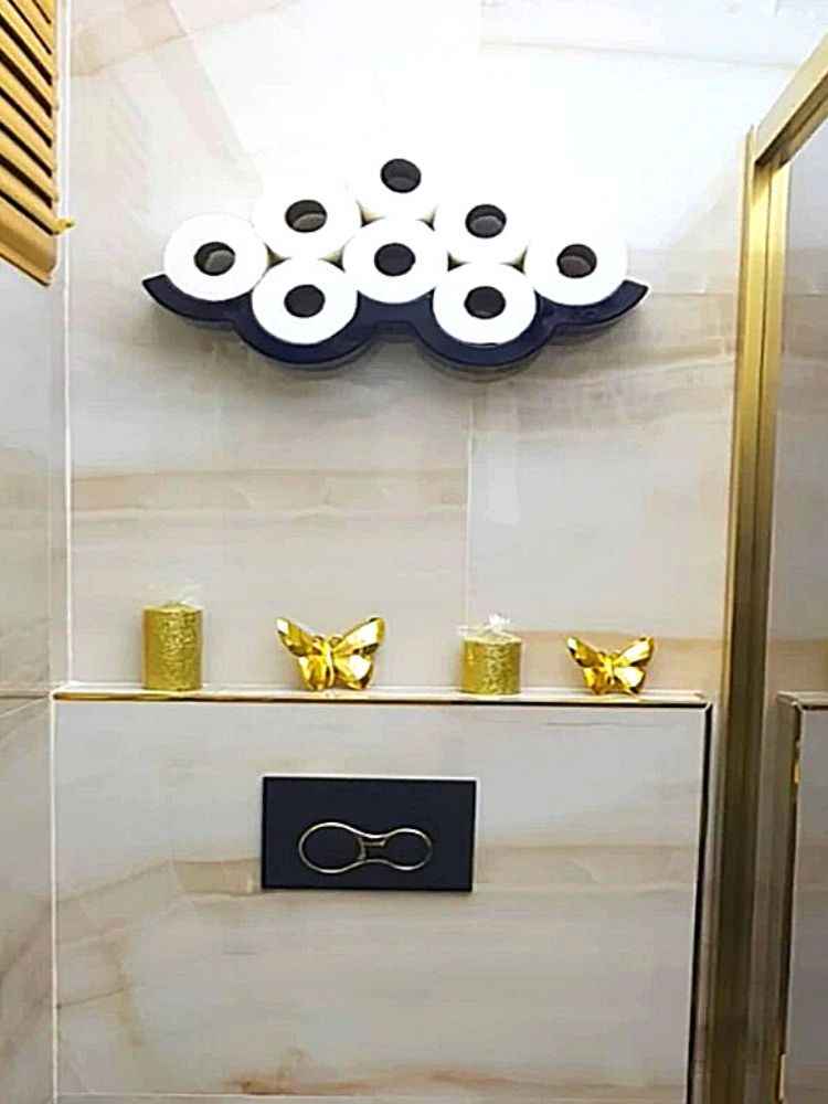 Multiple Toilet Paper Tissue Holder Wc Sheet Roll Cuvette Storage Organiser Shelf Bathroom Accessories Wall Mounted Shower Rack