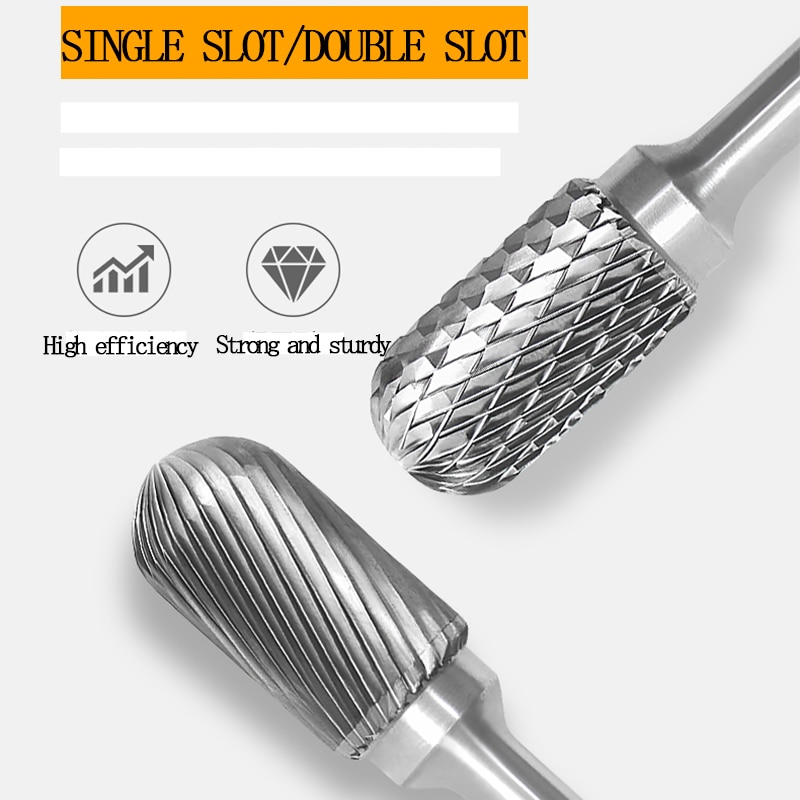 Carbide abrasive rotary file C(CX) type 6mm shank diameter tungsten steel metal milling cutter hand tool parts milling aluminum